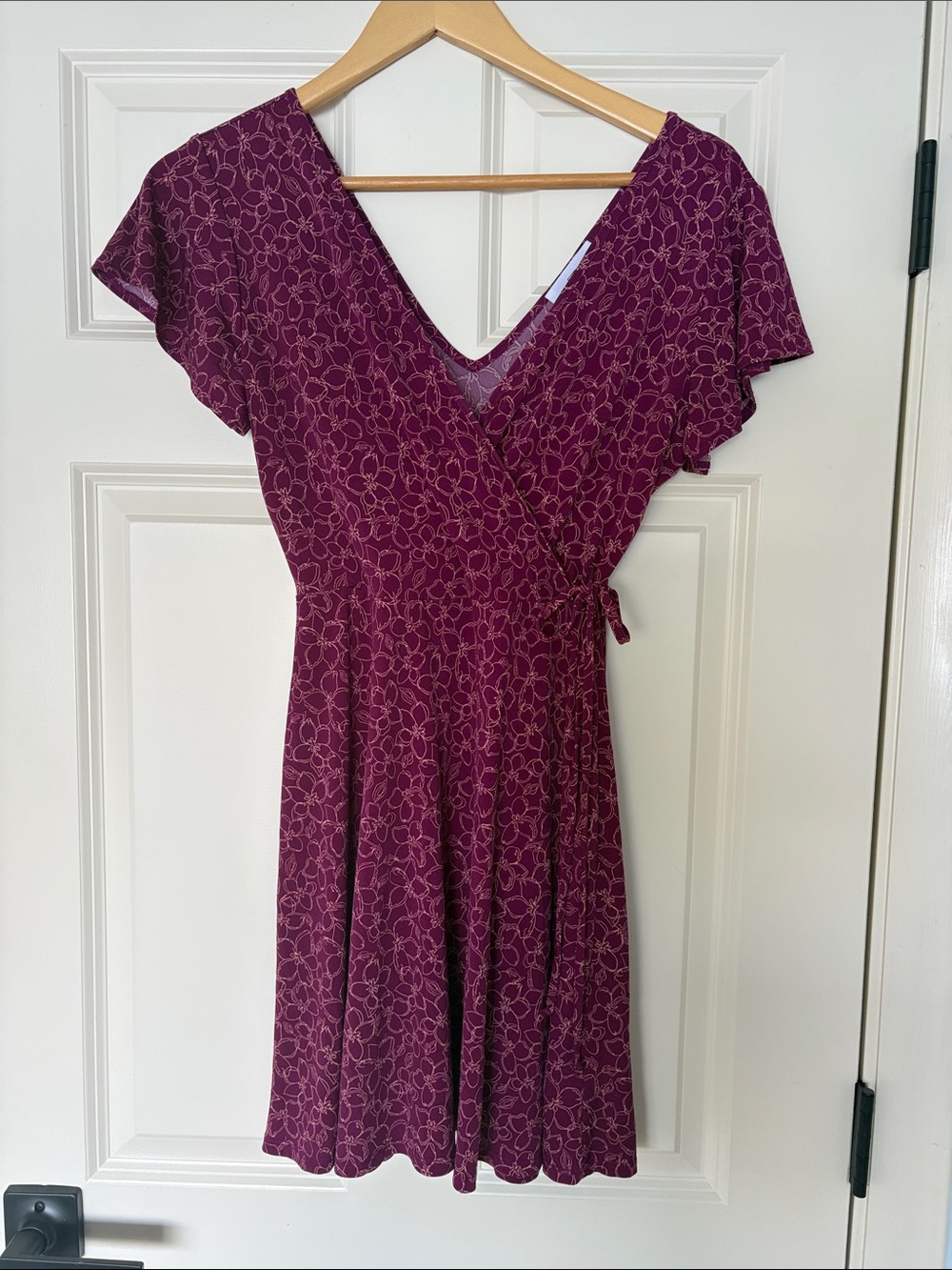 Kaileigh Plum Floral Wrap Dress